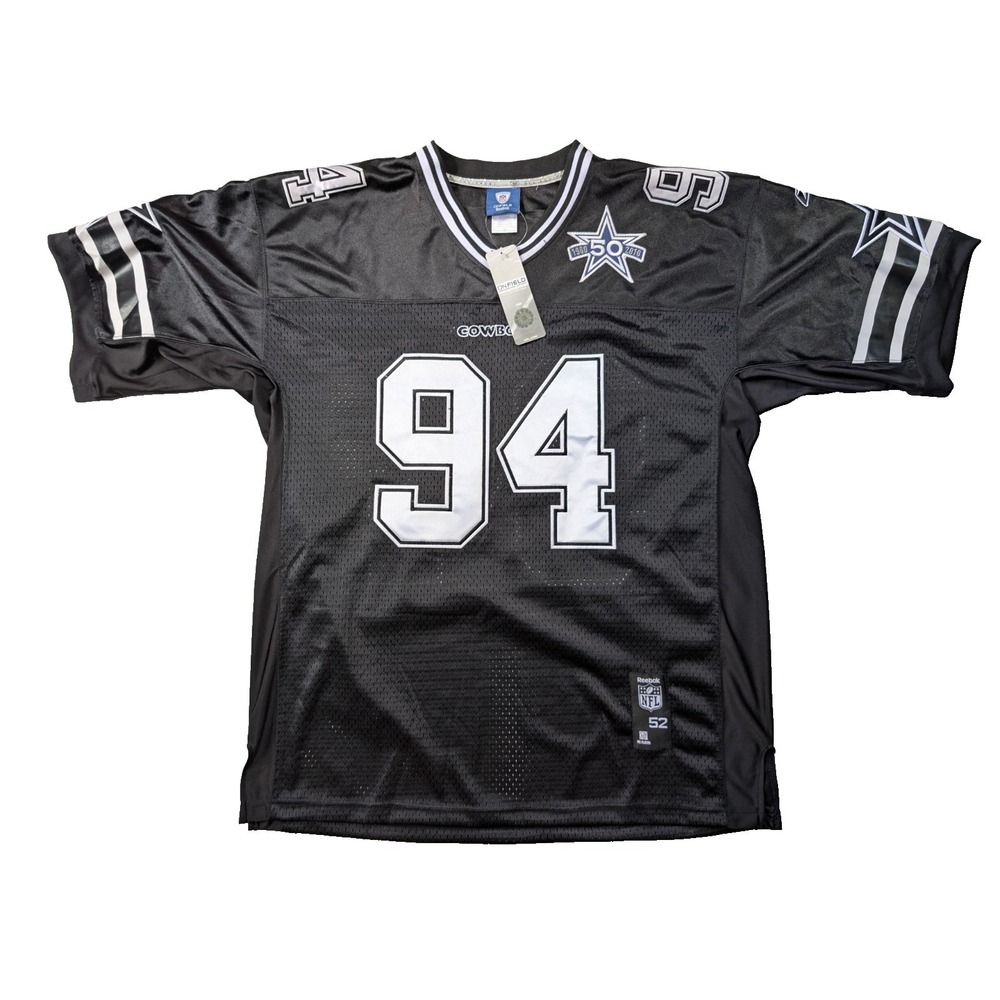 Demarcus Ware Dallas Cowboys 50th Anniversary BLACK Jersey Mens Size 52 Reebok